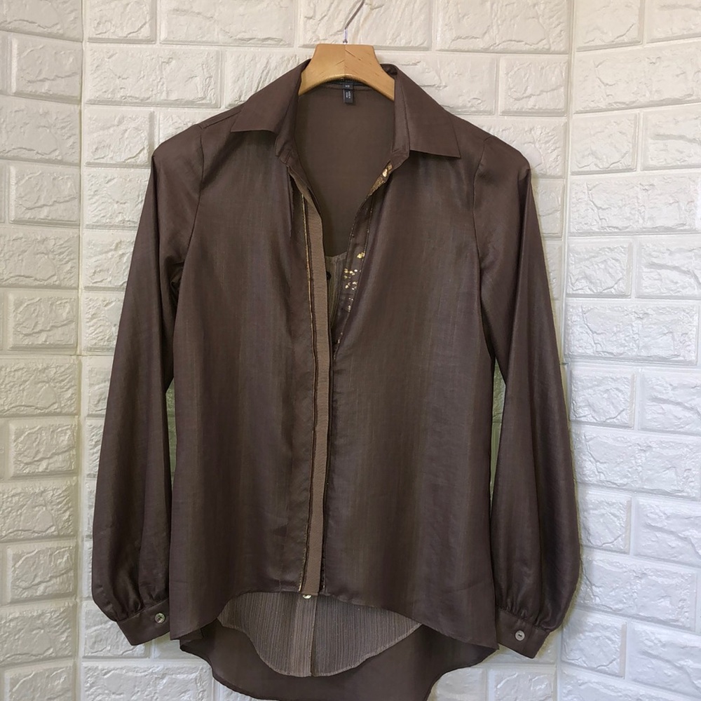 Sachin + Babi for Ankasa silk layered button down